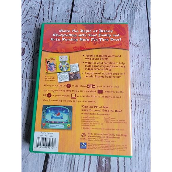 Disney Lilo & Stitch Read-Along Set CD Cassette Book 2002 Vintage Complete - Picture 2 of 4